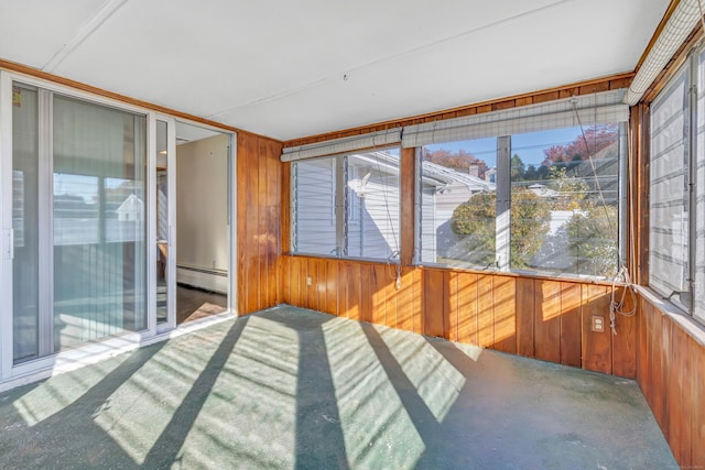165 Douglas St, Stratford, CT 06614 - unfurnished sunroom with baseboard heating