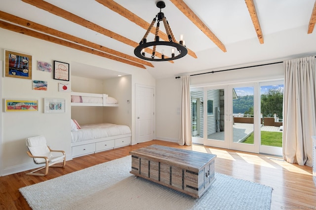 113 N Lake Shore Dr, Brookfield, CT 06804 - living area featuring a chandelier and wood finished floors