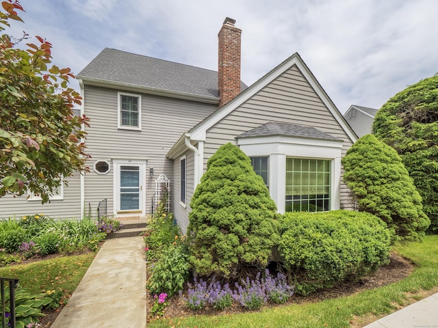 120 Prospect St Apt 63, Ridgefield, CT 06877 - view of front of property with a chimney