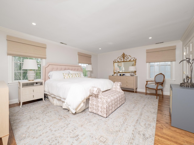 120 Prospect St Apt 63, Ridgefield, CT 06877 - bedroom with crown molding, wood finished floors, and recessed lighting