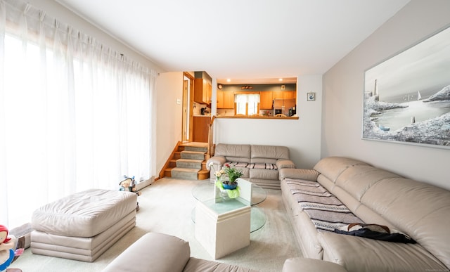 348 State Route 39, New Fairfield, CT 06812 - carpeted living room with stairs