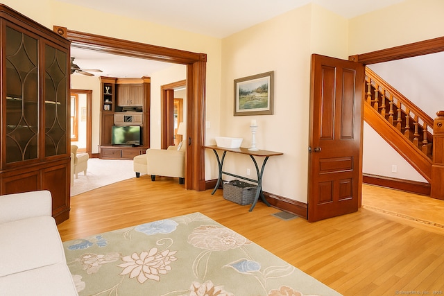 19 Prospect Hill Rd, Groton, CT 06340 - hall featuring light wood-type flooring and stairway