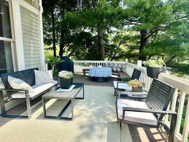 19 Prospect Hill Rd, Groton, CT 06340 - view of patio with outdoor lounge area and a deck