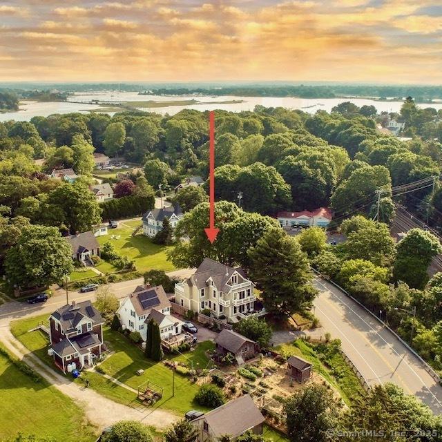 19 Prospect Hill Rd, Groton, CT 06340 - aerial view at dusk of a water view