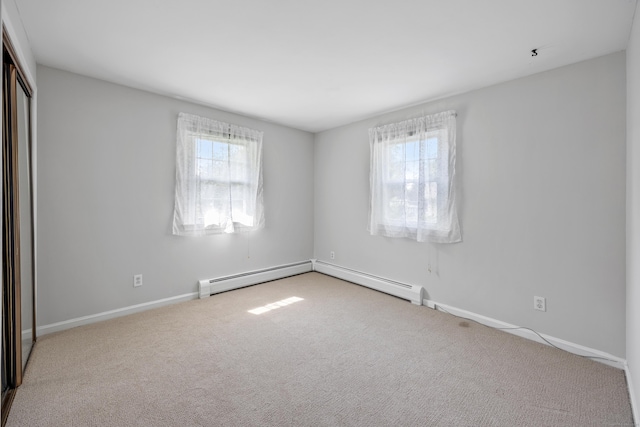 480 Budding Ridge Rd, Cheshire, CT 06410 - unfurnished bedroom featuring carpet floors, a baseboard radiator, and a closet