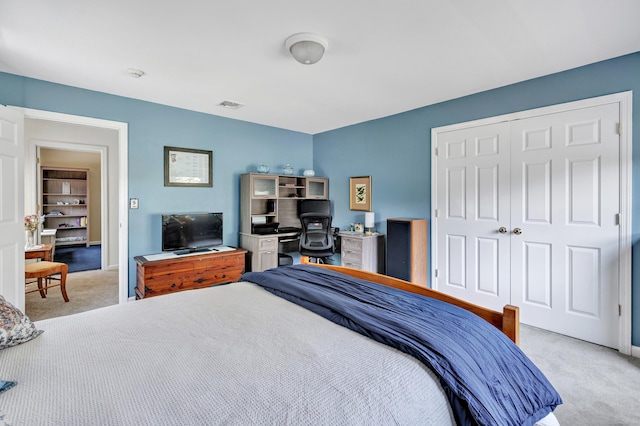 165 Booth Hill Rd, Trumbull, CT 06611 - bedroom with light carpet, a closet, and an office area