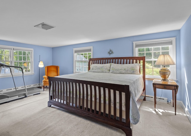 4 Johnny Cake Hill Rd, Old Lyme, CT 06371 - bedroom featuring carpet, baseboard heating, and a baseboard heating unit