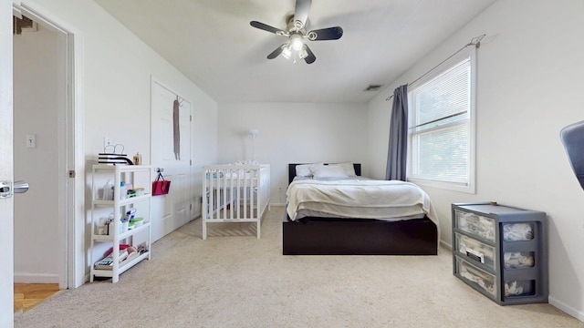 279 New Haven Ave Apt E, Milford, CT 06460 - bedroom featuring a ceiling fan and carpet