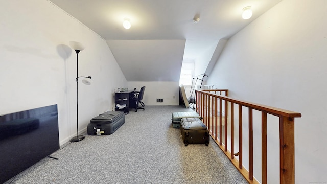 279 New Haven Ave Apt E, Milford, CT 06460 - corridor featuring carpet floors, an upstairs landing, and lofted ceiling