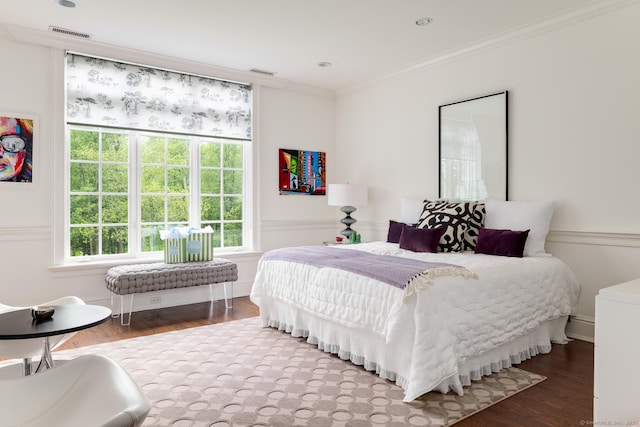 474 Ponus Rdg, New Canaan, CT 06840 - bedroom with wood finished floors and ornamental molding