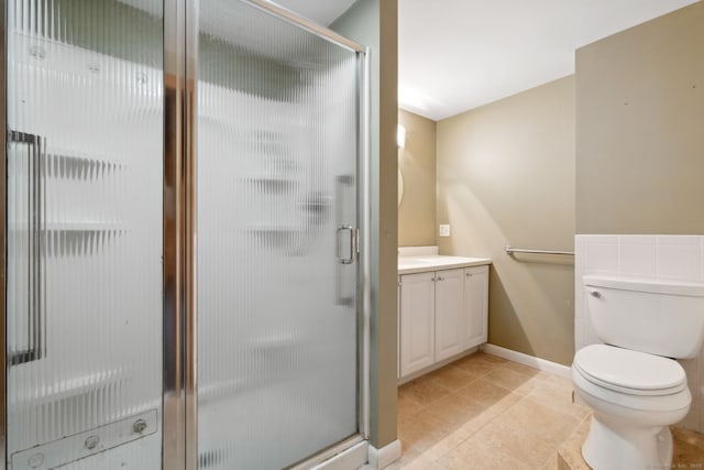 24 Quince Ct, Bristol, CT 06010 - full bathroom with a shower stall, vanity, and tile patterned flooring