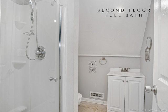 65 Bennett St, Fairfield, CT 06825 - bathroom featuring a stall shower, vanity, and tile patterned flooring