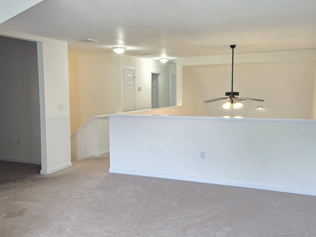 244 Oakland St Apt F, Manchester, CT 06042 - spare room featuring light colored carpet and a ceiling fan