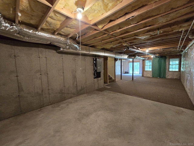 244 Oakland St Apt F, Manchester, CT 06042 - below grade area with stairway and electric panel