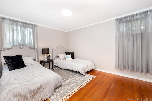 5 Lake Pt, Haddam, CT 06441 - bedroom featuring hardwood / wood-style flooring and ornamental molding