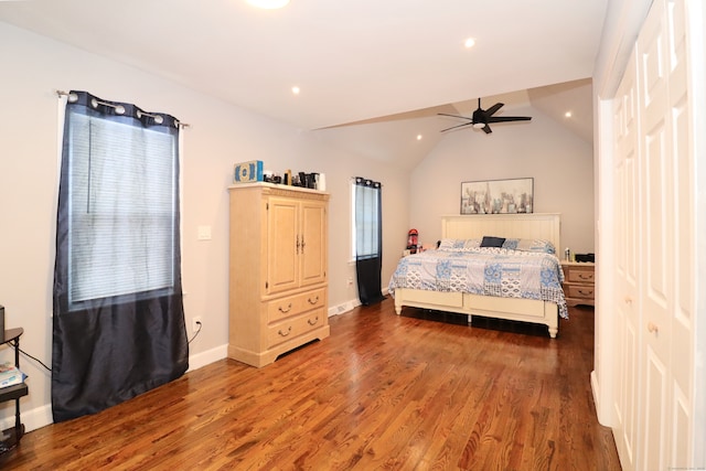 80 Longbranch Ave, Stratford, CT 06615 - bedroom featuring lofted ceiling, wood finished floors, and recessed lighting