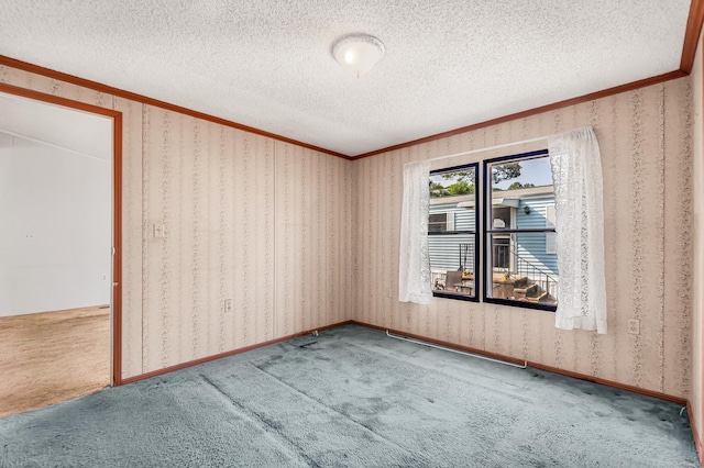 105 Woodland Park, Shelton, CT 06484 - unfurnished room with crown molding, carpet floors, and a textured ceiling