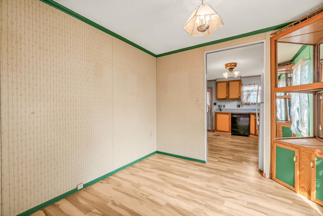 105 Woodland Park, Shelton, CT 06484 - empty room with light wood-style floors, crown molding, and a chandelier