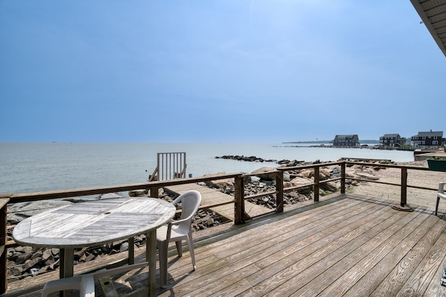 57 Circle Beach Rd, Madison, CT 06443 - deck with a water view