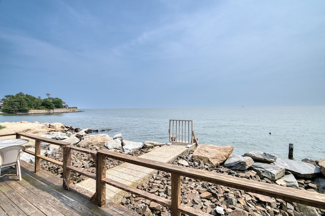 57 Circle Beach Rd, Madison, CT 06443 - dock area featuring a water view