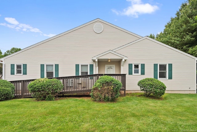 671 Ledgeview Ct Unit 671, Southington, CT 06489 - view of front of home with a wooden deck and a front yard