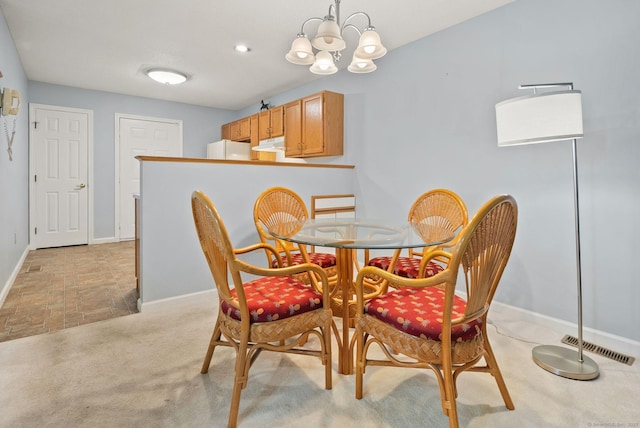 671 Ledgeview Ct Unit 671, Southington, CT 06489 - dining room with a chandelier, recessed lighting, and light carpet