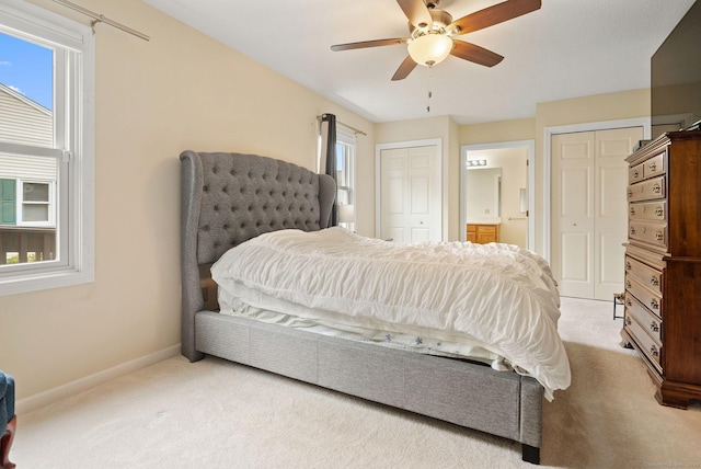 671 Ledgeview Ct Unit 671, Southington, CT 06489 - bedroom with light carpet, multiple windows, multiple closets, and ensuite bath