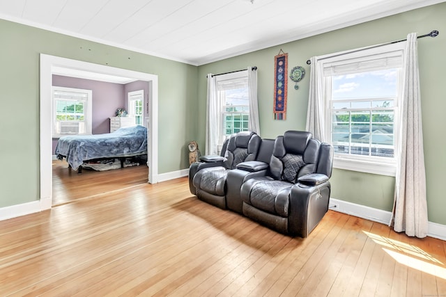 819 Connecticut Ave Unit 6, Bridgeport, CT 06607 - living room featuring hardwood / wood-style floors, healthy amount of natural light, and crown molding