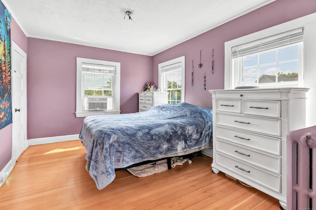 819 Connecticut Ave Unit 6, Bridgeport, CT 06607 - bedroom with light wood finished floors, radiator, and cooling unit