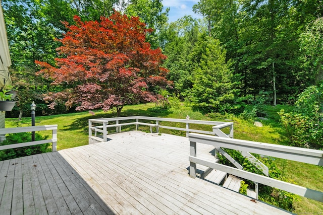 765 Kettletown Rd, Southbury, CT 06488 - wooden terrace with a yard