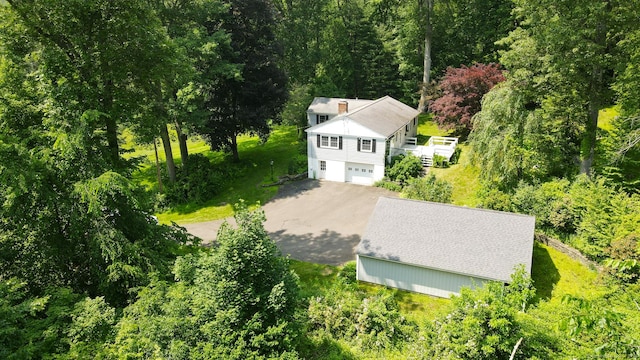 765 Kettletown Rd, Southbury, CT 06488 - view from above of property featuring a heavily wooded area