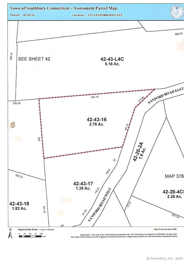 765 Kettletown Rd, Southbury, CT 06488 - map showing property parcels
