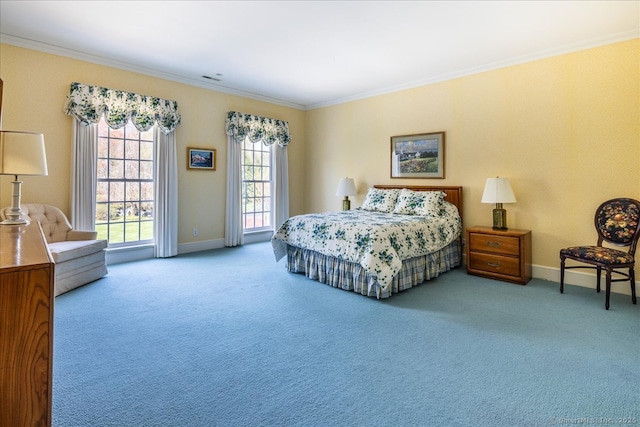 21 Queens Grant Dr, Fairfield, CT 06824 - carpeted bedroom featuring ornamental molding and baseboards
