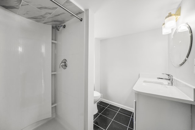 440 Lakeview Dr, Suffield, CT 06093 - full bathroom featuring a shower, double vanity, and tile patterned flooring