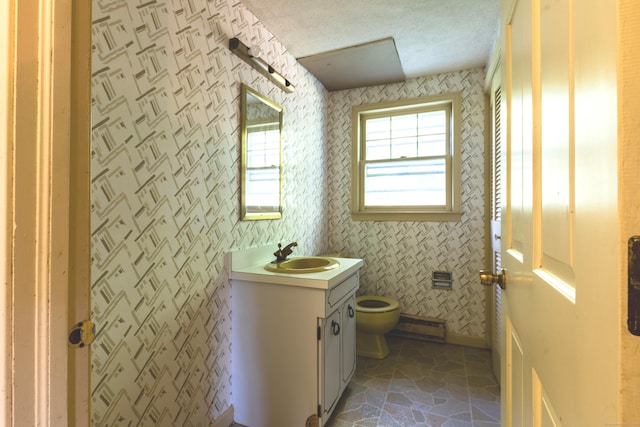 22 Trumbull Rd, Waterford, CT 06385 - bathroom featuring vanity and wallpapered walls
