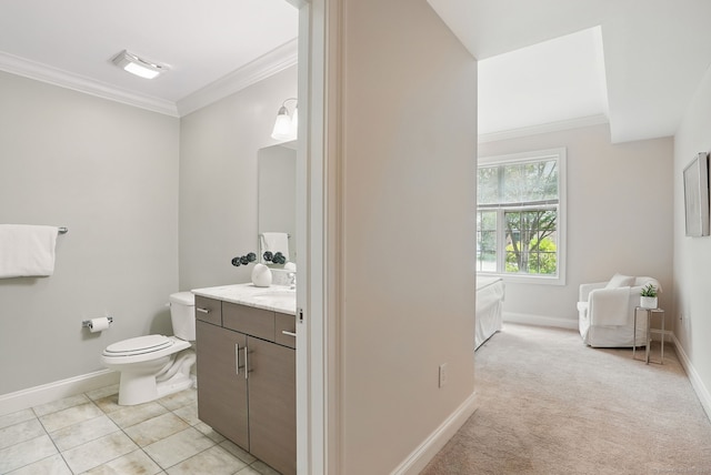 142 E Ave Unit A106, Norwalk, CT 06851 - bathroom with vanity and ornamental molding