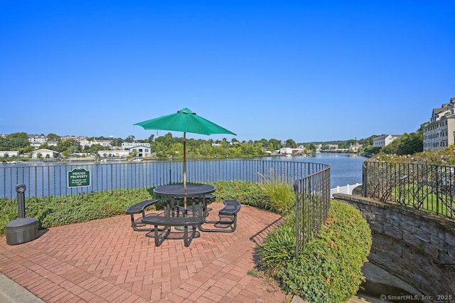 142 E Ave Unit A106, Norwalk, CT 06851 - view of patio with a water view