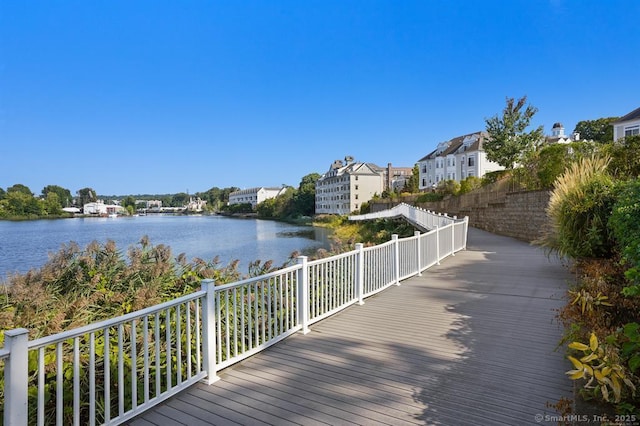 142 E Ave Unit A106, Norwalk, CT 06851 - wooden deck with a water view