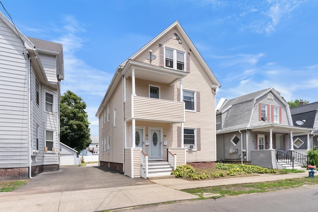 29 Bristol St, West Haven, CT 06516 - view of front of house featuring an outdoor structure, a porch, and a detached garage