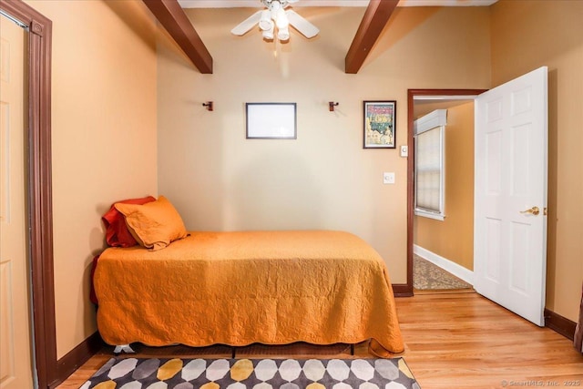 156 Killian Ave, Trumbull, CT 06611 - bedroom with beam ceiling and light wood-type flooring