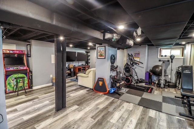 156 Killian Ave, Trumbull, CT 06611 - exercise room with wood finished floors