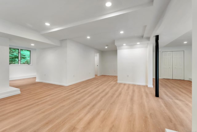 916 N Farms Rd, Wallingford, CT 06492 - basement featuring recessed lighting and light wood finished floors