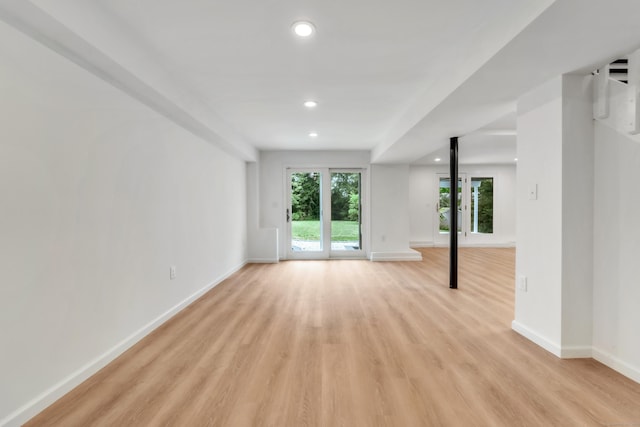 916 N Farms Rd, Wallingford, CT 06492 - unfurnished living room with light wood finished floors and recessed lighting
