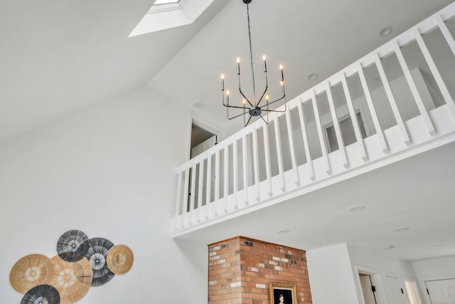 916 N Farms Rd, Wallingford, CT 06492 - detailed view of a skylight and a chandelier