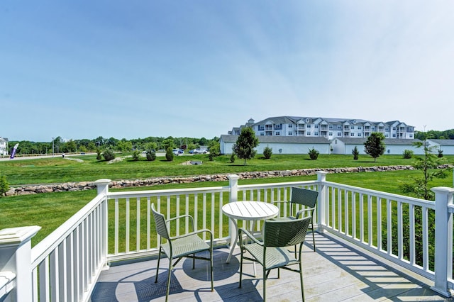 48 Park Ave Unit 48, Stonington, CT 06355 - wooden terrace featuring a yard