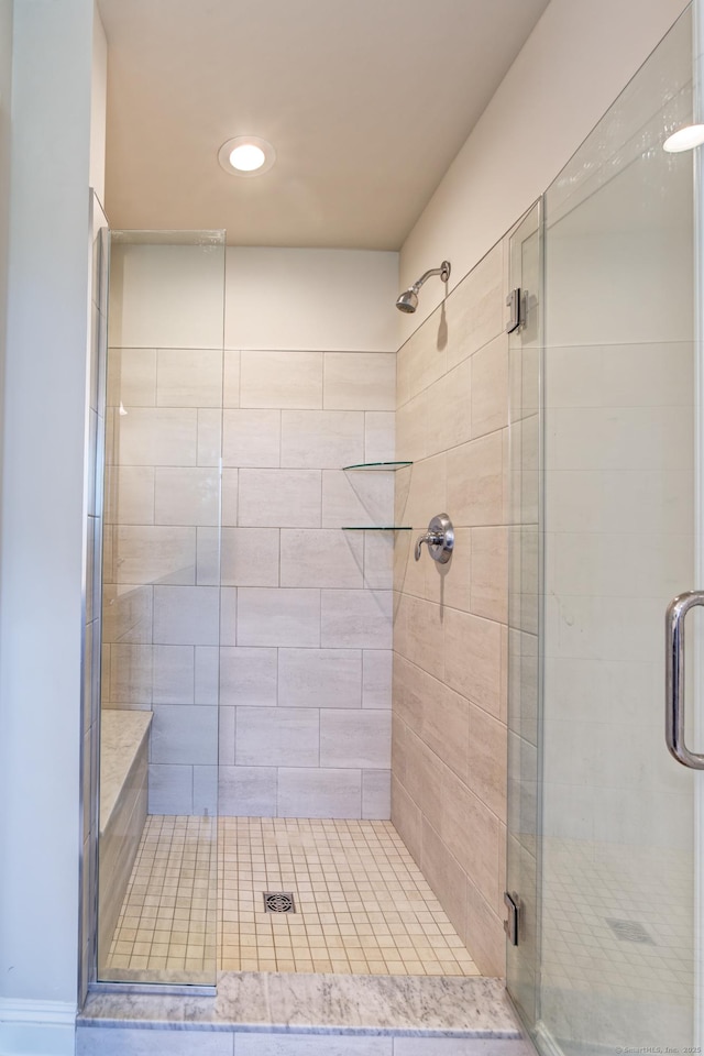 48 Park Ave Unit 48, Stonington, CT 06355 - full bath featuring a stall shower and recessed lighting