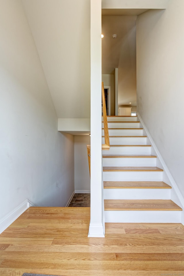 48 Park Ave Unit 48, Stonington, CT 06355 - stairs with wood finished floors and baseboards