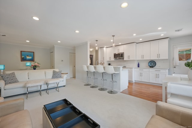 195 Southport Woods Dr Unit 195, Fairfield, CT 06890 - living room with recessed lighting and light colored carpet