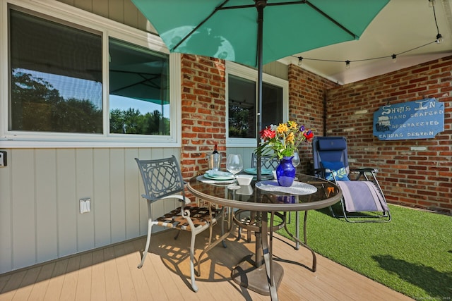 195 Southport Woods Dr Unit 195, Fairfield, CT 06890 - wooden terrace featuring outdoor dining space