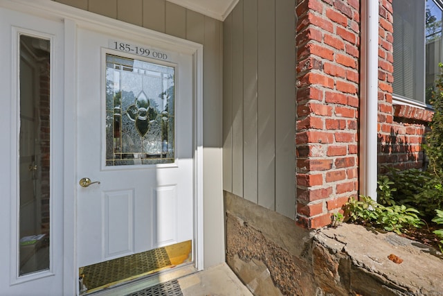 195 Southport Woods Dr Unit 195, Fairfield, CT 06890 - doorway to property featuring brick siding